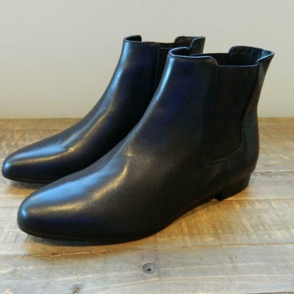 ! J.CREW $238 Chelsea Leather Ankle Boots e0824 - Picture 1 of 2